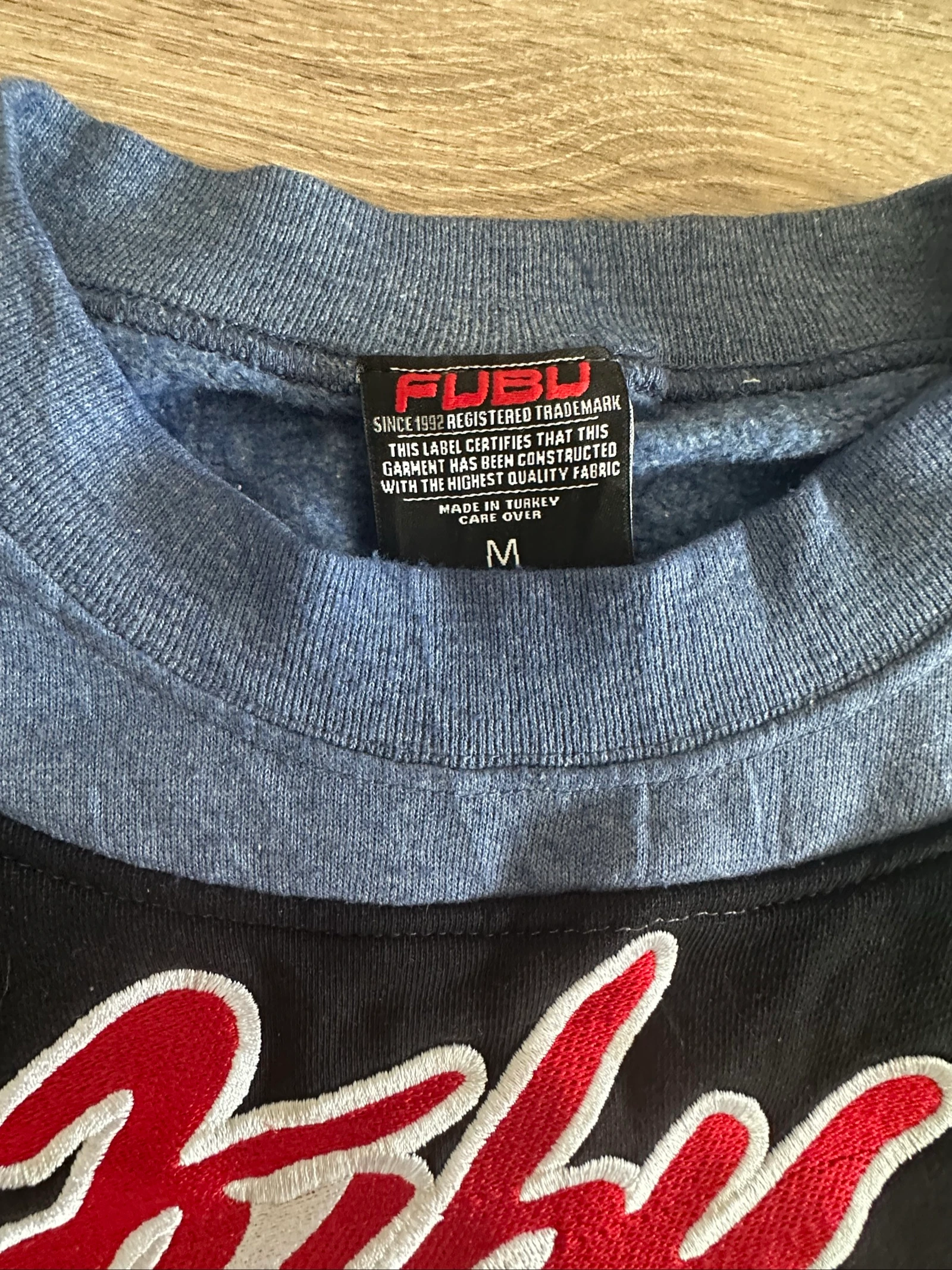 Sweat FUBU Sports Vintage Homme Taille M Bleu Original – photo 5
